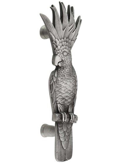 Cockatoo Vertical Pull - Right Hand in Antique Pewter.